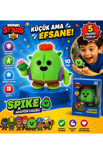Cici Oyuncak P.M.I. Brawl Stars Action Figure Spike Cactus Figür Orijinal
