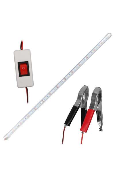 Powermaster PM-11060 60CM 12V 10W T8 İnce 42 SMD LED 6500K Beyaz Lamba Akü Ma...
