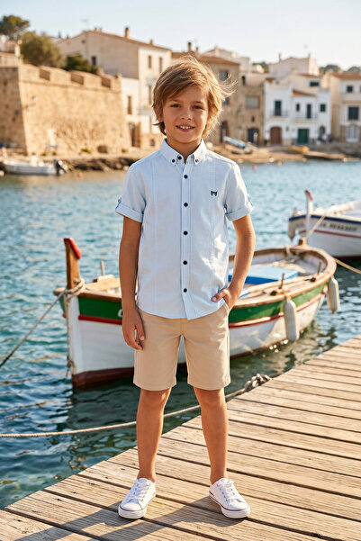 Mutlu Kids Mutlu Erkek Kısa Kol Gömlek