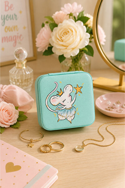 X Design Hand-Painted Jewelry Box – Ballerina Mouse Design