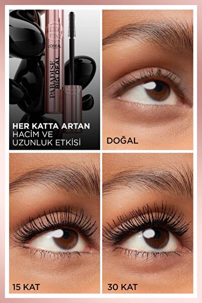 L'Oreal Paris Paradise Big Deal Maskara Siyah - Yoğun Hacim Veren ve Uzatan Ekstra Siyah Maskara Etkisi