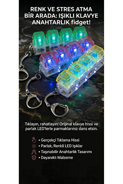 Genel Markalar Işıklı Klavye Stres Anahtarlık