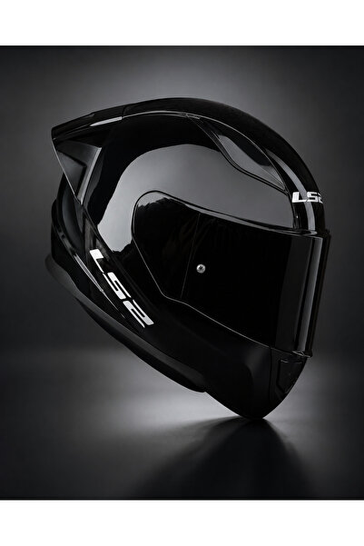 LS2 RAPID 2 RACE PARLAK SİYAH KASK (1 Renkli + 1 Şeffaf Vizörlü)