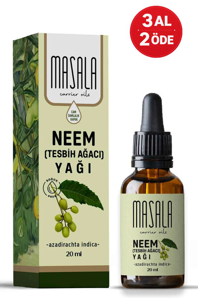 Masala Tesbih Ağacı Yağı 20 Ml. Soğuk Pres Neem Yağı (neem Carrier Oil)