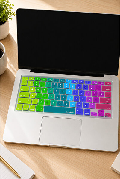 Mcstorey Macbook Kılıf Air Pro Klavye Koruyucu Türkçe Baskılı (US TO TR) (ESK...