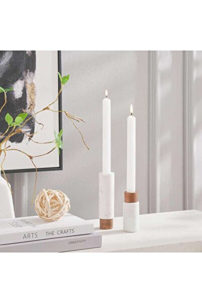 PAN HOME شموع بيضاء غير معطرة 8 قطع - قطر 2 سم × ارتفاع 23 سم - تدوم 6 ساعات
