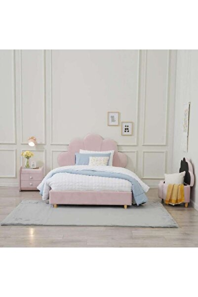 PAN HOME Floral Princess Kids Single Bed 120x200 Cm