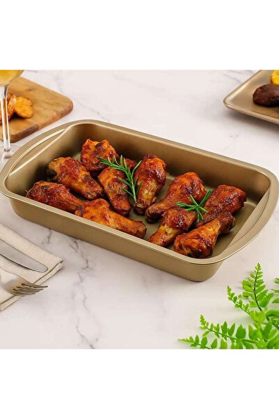 PAN HOME BLANCH ROASTER PAN COPPER 39X24X5CM