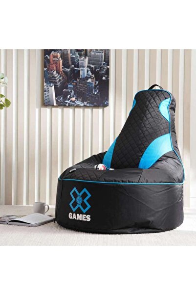 PAN HOME Gamer Filled Bean Bag 77x77x85cm - Blue