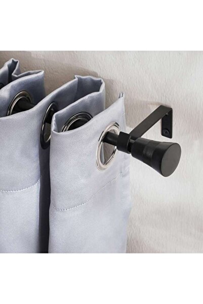 PAN HOME Corleone 13/16mm Single Curtain Rod Extendable 120x210cm - Black