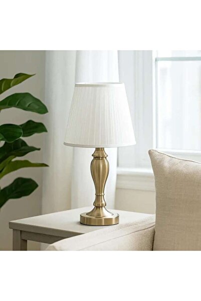 PAN HOME مصباح طاولة ماريبيل E27 بقطر 28×55 سم - نحاسي