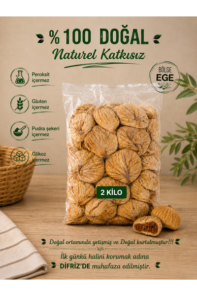 HASATTAN İNCİR DAĞ İNCİR NATUREL DOĞAL BEYAZ 2 KİLO