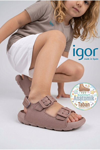 IGOR S10313-010 Maui Mc Çocuk Unisex Sandalet Gül Kurusu