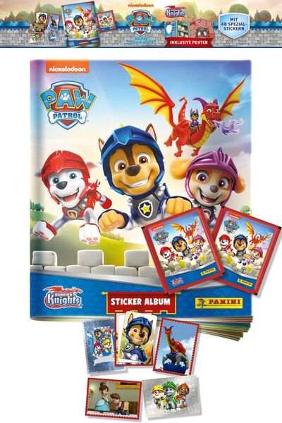 TOYFEST Panini Paw Patrol Sticker Çıkartma Albüm Dergisi + 2 Paket (10 Adet S...