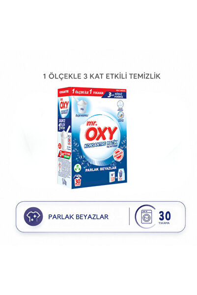 MR.OXY Mr. Oxy Konsantre Matik Toz Çamaşır Deterjanı - Parlak Beyazlar