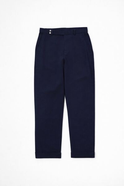 no7man Lyon Navy Blue 100% Cotton Men's Trousers