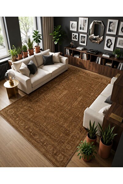 Neşem Halı Boutique EKOHALI Shiraz SHR 03 Beige Vintage Desenli Sıcak Renk To...