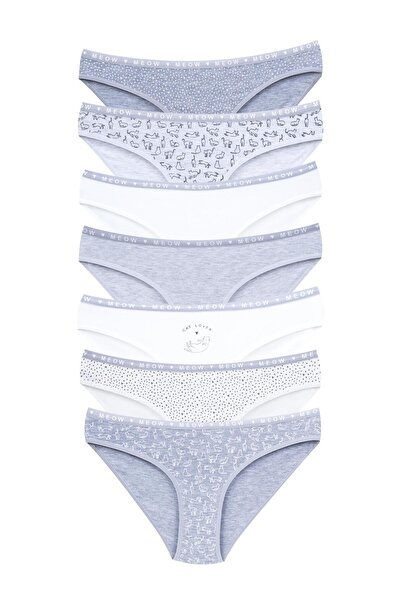 Dominant Chiloți de damă din bumbac colorați, tip BIKINI, pachet de 7