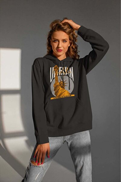buzagi tasarım ürünleri سويت شيرت بقلنسوة مطبوع رقميًا من Urban Streetwear لل...