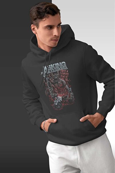 buzagi tasarım ürünleri Asking Alexandria Oversize Hooded Unisex Sweatshirt