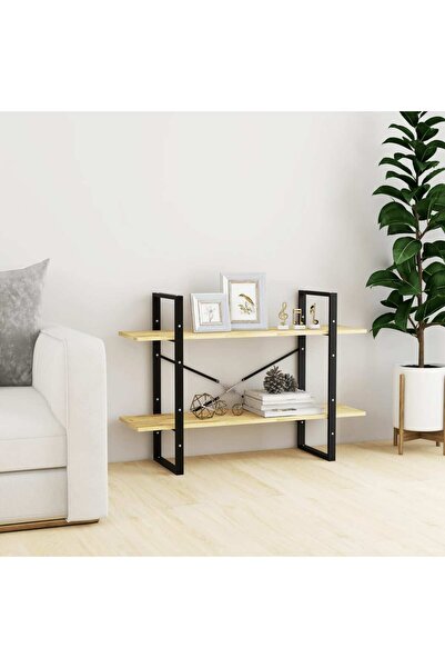 Concept Bibliotecă cu 2 rafturi, 100x30x70 cm, lemn masiv de pin