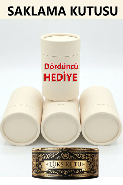 ARTSANAT Silindir Kutu 9x14 - Sert Mukavva Lüks Ambalaj 3+1 Hediye