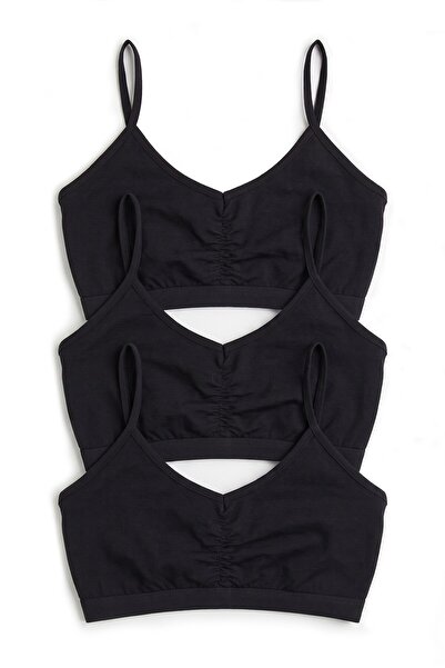 Öts Devojčin trikomadni bustier Naborano bez podstava (96% Pamuk - 4% Elastan)