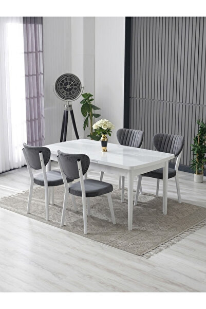 JoyMassa 70x110 SABİT MASA VE 4 ADET ELMA SANDALYE