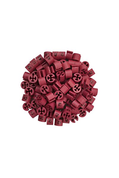 JokeyAmbalaj Red Printed Beads for Hangers (42)' Size (100 Pieces)