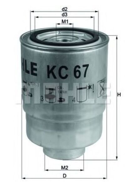 Mahle Original Filtru de combustibil KC 67