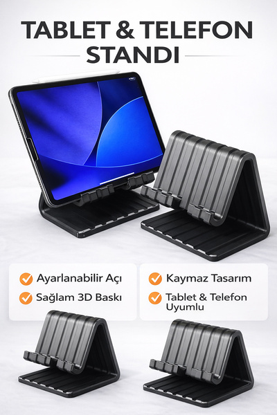 Yapı3D حامل أيباد وأجهزة لوحية بتصميم بسيط - حامل ودعامة للأجهزة اللوحية المك...