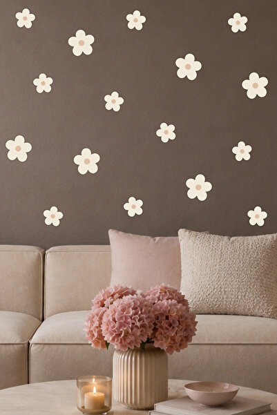 papermoods Dekoratif Çiçek Duvar Sticker - Duvar Süsü