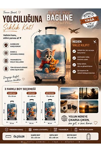 Bagline BAGLINE - Калъф за куфар и багаж от гъвкава ликра - ANTALYA WELCOME