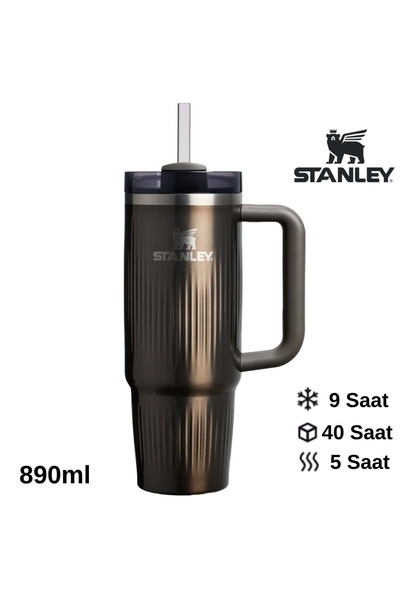 Stanley كويينشر ®   H2.0 كوب ترمس مضلع مع شفاطة 0.89 لتر، قارورة مع شفاطة بلا...