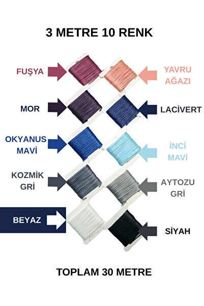 Eskişehir hobi sanat Snur ceară de 30 de metri - 10 culori, bijuterii cu șnur...