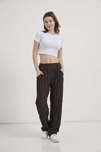 Arma Life Armalife 26578 Textured Women's Pants with Elastic Waist
