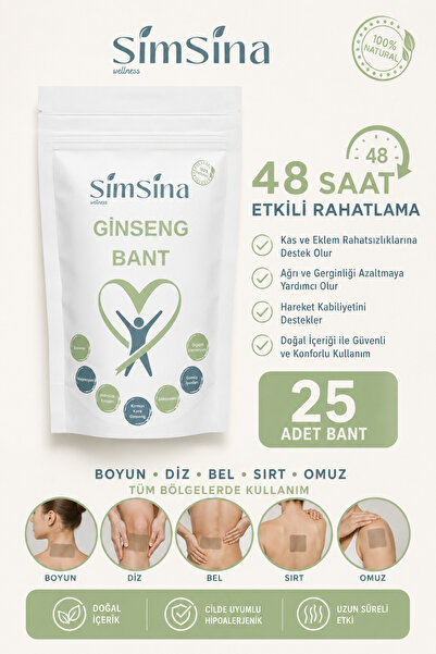 Simsina Ginseng Ağrı Bandı İle Kas Ve Eklem Ağrıları İçin Anında Konfor ve Ka...