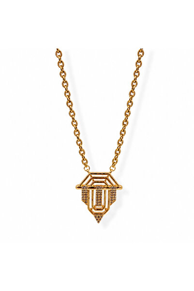 Sjour Serenay, Kadın Çelik Kolye Paslanmaz Çelik Gold, 50 +5 cm