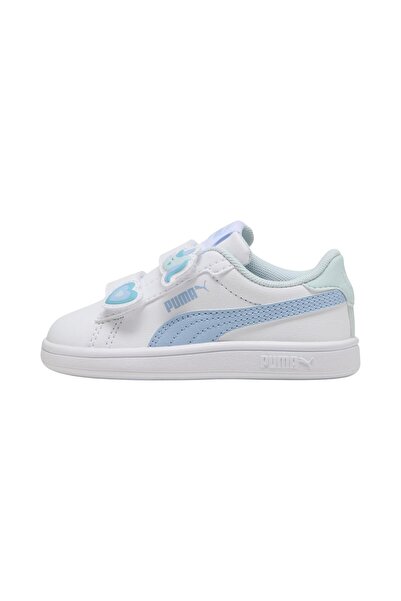 Puma Smash 3.0 Badges V Inf 397287 Ortopedik Bebek Çocuk Spor Ayakkabı BEYAZ