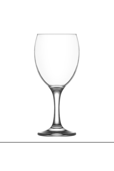 LAV Empire Cam Kırmızı Şarap Kadehi 6'lı 340 ml Ayaklı (Meşrubat Bardağı)