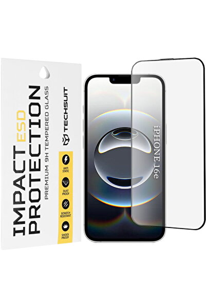Techsuit Folie pentru iPhone 16e - ESD Glass - Negru