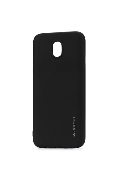 Meleovo Θήκη Σιλικόνης Μαλακή Λεπτή Samsung Galaxy J3 (2017) Μαύρη (ματ όψη)
