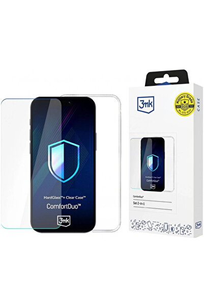 3MK Folie pentru iPhone 16 Pro - ComfortDuo Glass + Husă - Transparent