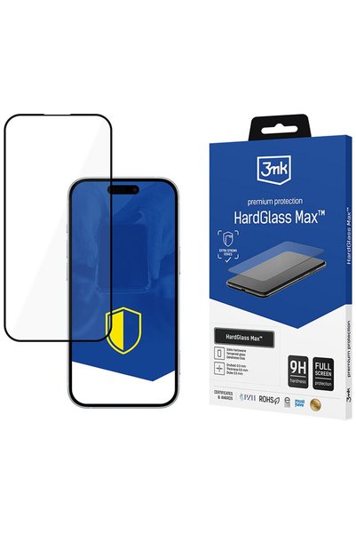3MK Folie pentru iPhone 17 Pro - HardGlass Max Folie de protecție ecran tempe...