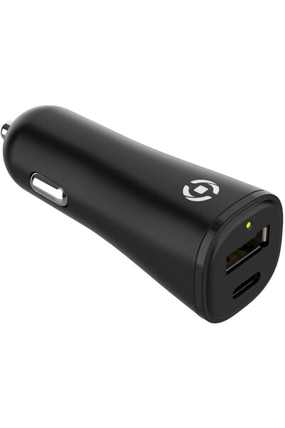 Celly GRSCCUSBUSBC - Încărcător auto USB-A/USB-C 32W - Plastic 100% Reciclat ...