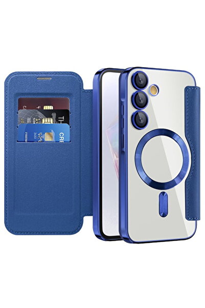 Techsuit Калъф за Samsung Galaxy A35 5G - SmartMag Book Case - Син