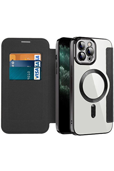 Techsuit Husă tip carte SmartMag, iPhone 11 Pro Max, Negru