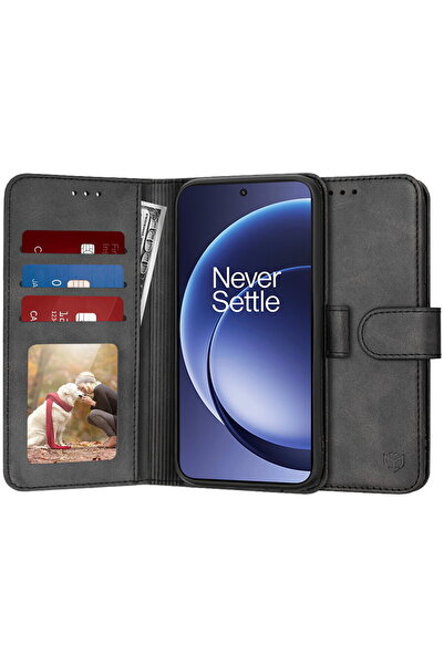 Techsuit Husă pentru OnePlus 15R - Tip Agendă - Negru