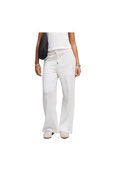 Puma 693284-02 Her Comfort High-Waist Wide Kadın Eşofman Altı Beyaz