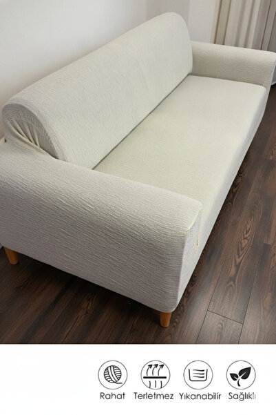 ARİFE HOME Elastic Seat Cover |   Tree Bark Pattern Jacquard Sofa Cover Armch...
